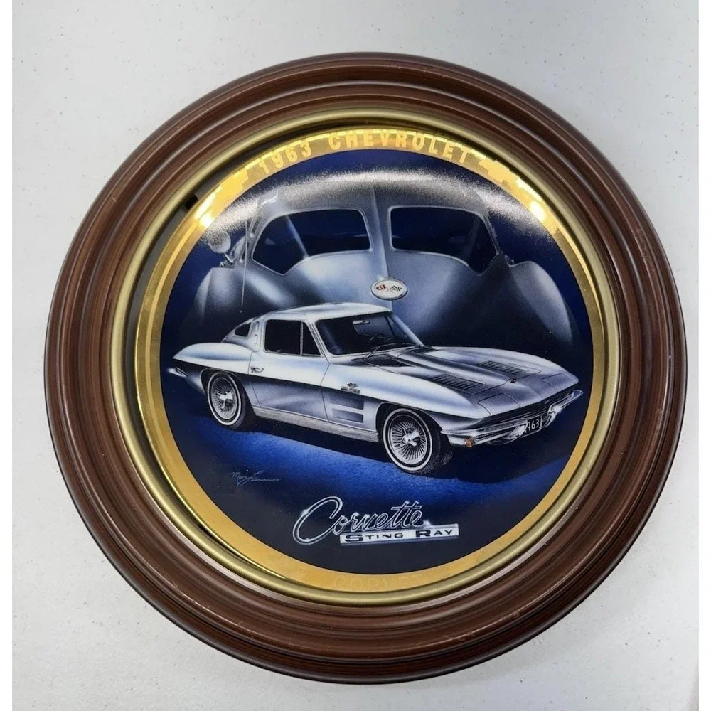 Vintage Corvette Collector Plates Framed Set/4 Hamilton Collection Franklin Mint